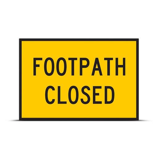 Uniform Safety Signs SG213 600mm x 600mm Metal Class 1 Only Footpath Closed Safety Sign – image 2