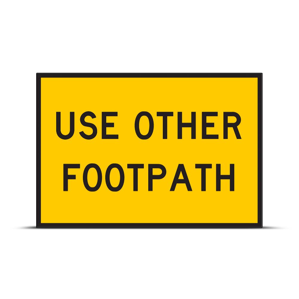 Uniform Safety Signs SG504 900mm x 600mm Metal Class 1 Reflective Use Other Footpath Safety Sign – image 2