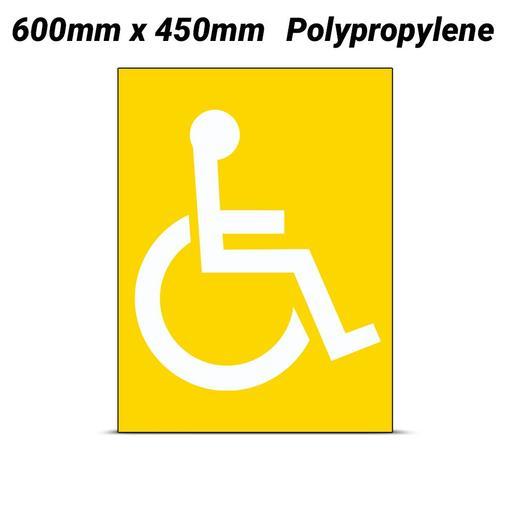 Uniform Safety Signs ST1202 600mm x 450mm Polypropylene Disabled Symbol Stencil