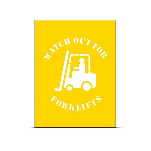 Uniform Safety Signs ST1205 600mm x 450mm Polypropylene Watch Out For Forklifts Stencil – image 2