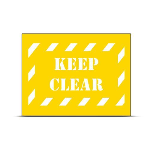 Uniform Safety Signs ST1211 600mm x 450mm Polypropylene Keep Clear Stencil – image 2