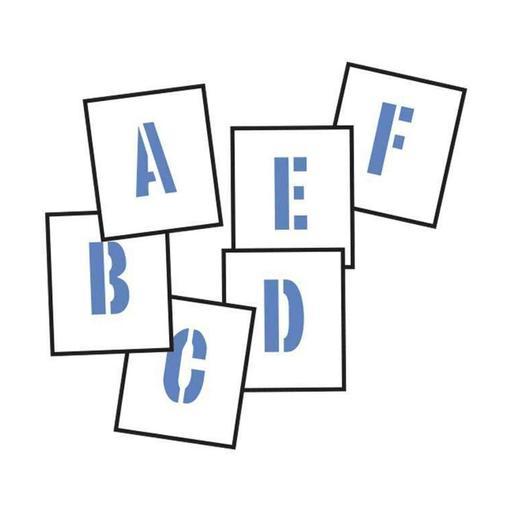 Uniform Safety Signs STA210 100mm Polypropylene Alphabet A-Z Stencils – image 2