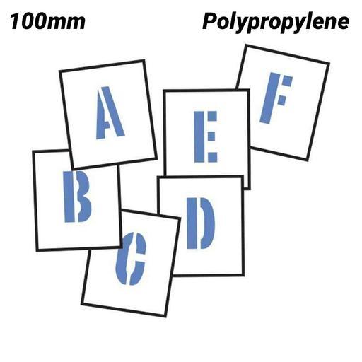 Uniform Safety Signs STA210 100mm Polypropylene Alphabet A-Z Stencils