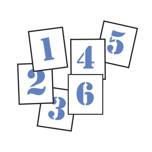 Uniform Safety Signs STO910 100mm Polypropylene Alphabet 0-9 Stencils – image 2