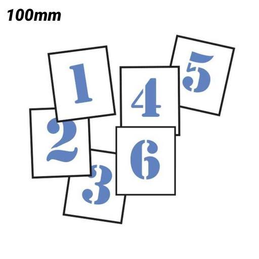 Uniform Safety Signs STO910 100mm Polypropylene Alphabet 0-9 Stencils