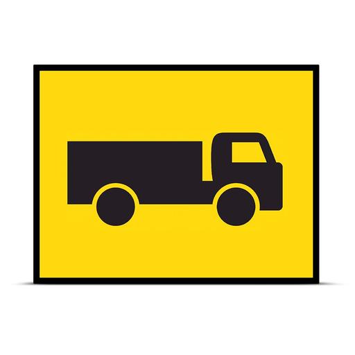 Uniform Safety Signs T2-25A 900mm x 600mm Boxed Edge Class 1 Symbolic Truck Safety Sign – image 2