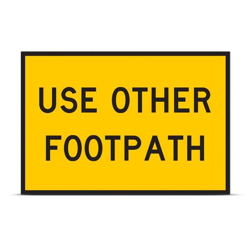 Uniform Safety Signs T8-3 900mm x 600mm Boxed Edge Class 1 Use Other Footpath Safety Sign – image 2