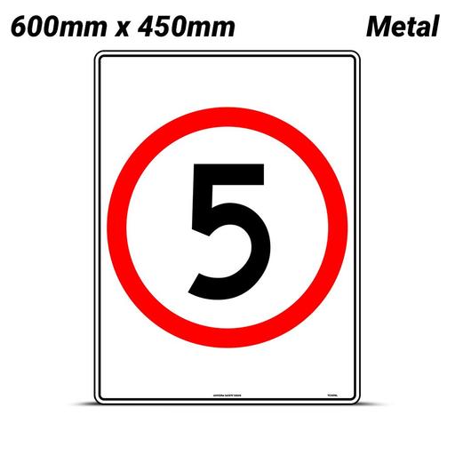 Uniform Safety Signs TC409LM 600mm x 450mm Metal 5 in Roundel Safety Sign