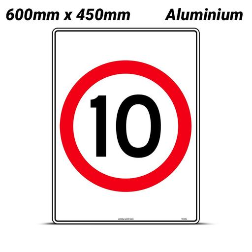 Uniform Safety Signs TC410C1 600mm x 450mm Aluminium Class 1 Reflective 10 in Roundel Safety Sign