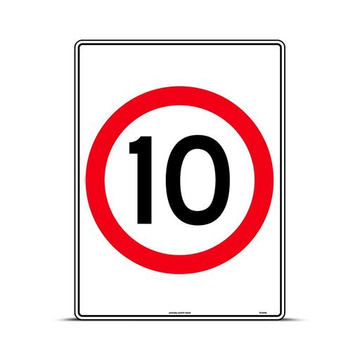 Uniform Safety Signs TC410C1 600mm x 450mm Aluminium Class 1 Reflective 10 in Roundel Safety Sign – image 2