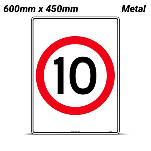 Uniform Safety Signs TC410LM 600mm x 450mm Metal 10 in Roundel Safety Sign