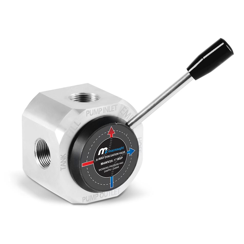 Macnaught M4WV25 1"BSP 4 Way Evacuation Valve – image 1