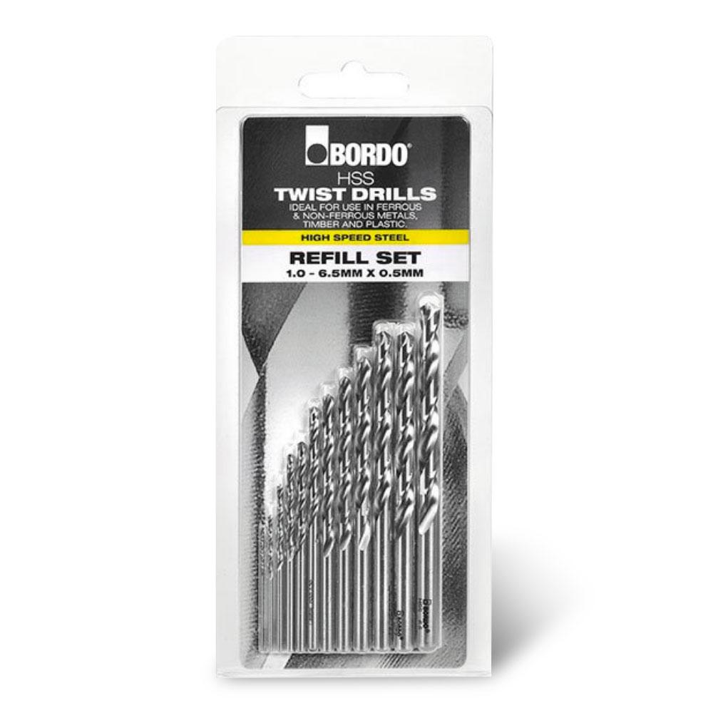 Bordo 2007-M1S 12pce 1mm - 6.5mm Bright HSS Jobber Refill Set  – image 1