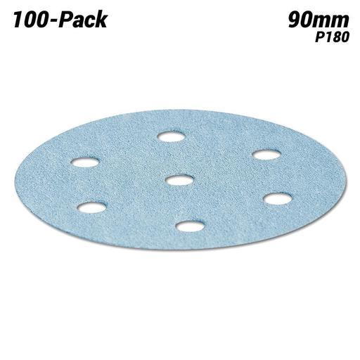 Festool STF D90/6 P180 GR/100x (497369) 100-Pack 90mm (3-1/2") 6 Hole P180 Grit Granat Abrasive Discs