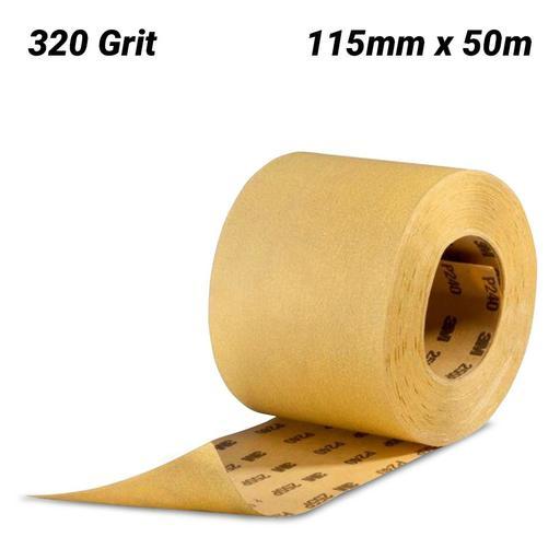 3M 7000084399 (GC801023992) 115mm x 50m 255P P320 Production Gold Paper Roll