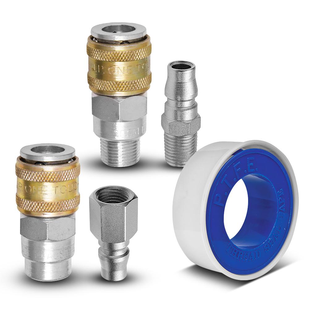 JamecPem 70.0023 1/4" Nitto Equivalent Fitted Air Hose Coupling Kit