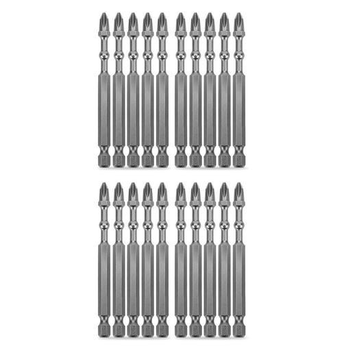 Xtorque XBB7520 20-Pack 75mm PH2 Platinum Torsion Impact Ball Driver Bits - MADE IN JAPAN – image 2