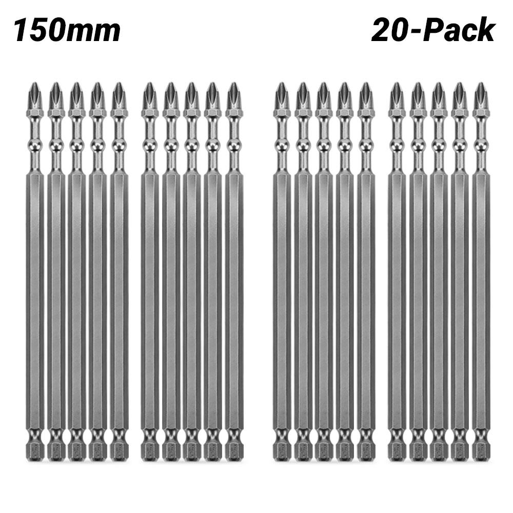 Xtorque XBB15020 20-Pack 150mm PH2 Platinum Torsion Impact Ball Driver Bits - MADE IN JAPAN – image 1