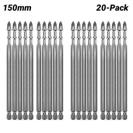 Xtorque XBB15020 20-Pack 150mm PH2 Platinum Torsion Impact Ball Driver Bits - MADE IN JAPAN