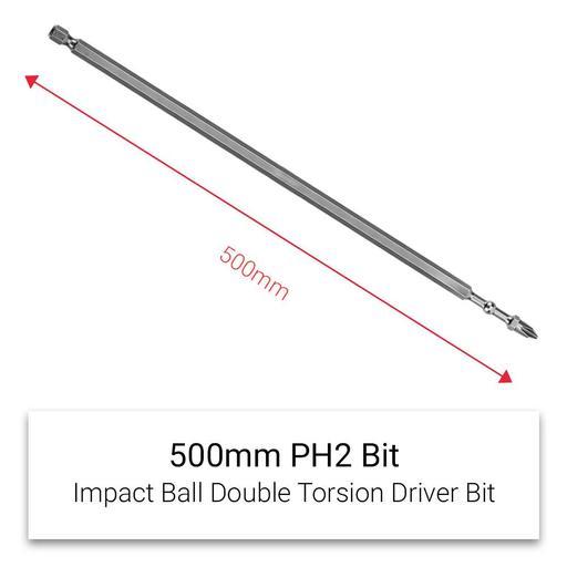 Xtorque XBB5001 500mm PH2 Platinum Torsion Impact Ball Driver Bits - MADE IN JAPAN – image 4