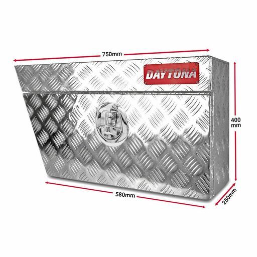 Daytona UTEKIT 2.5mm 750mm x 250mm x 400mm Aluminium Tool Box - LEFT & RIGHT UTE – image 3