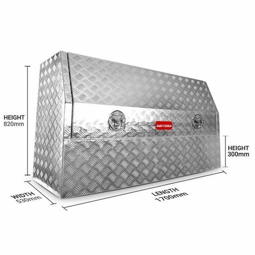 Daytona FIL1700 3mm 1700mm x 530mm x 820mm Half Lid Aluminium Tool Box – image 3