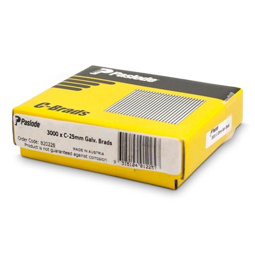 NAILS PASLODE 25mm C SERIES 16 GAUGE 304 STAINLESS STEEL BRADS BOX OF 2000 