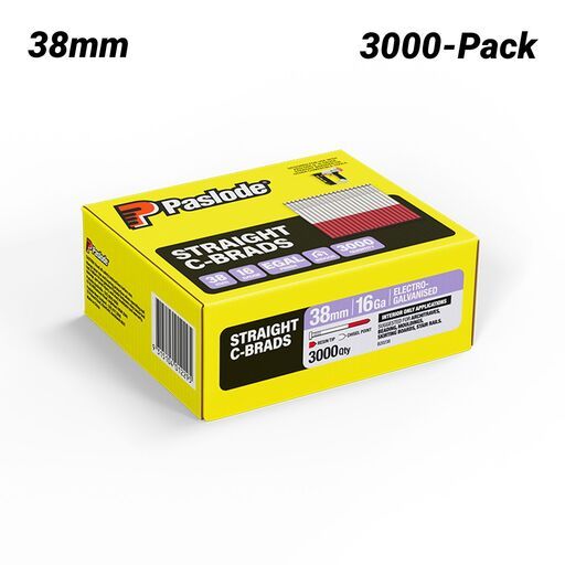 Paslode B20238 3000-Pack C Series 38mm 16 Gauge Galvanised Brad Nails
