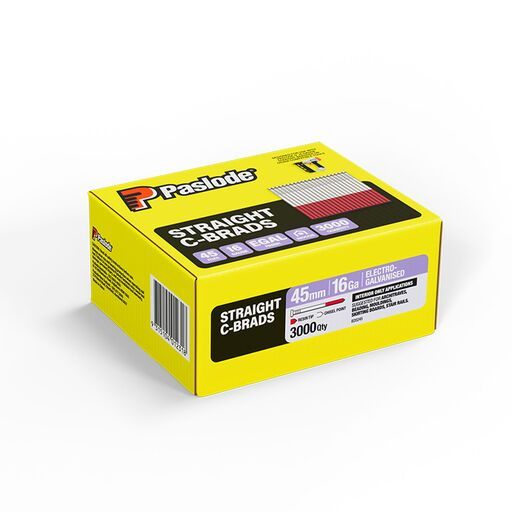 Paslode B20245 3000-Pack C Series 45mm 16 Gauge Galvanised Brad Nails – image 2