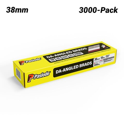 Paslode B20173 3000-Pack DA17 38mm 15 Gauge Bright Brad Nails