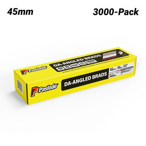 Paslode B20176 3000-Pack DA19 45mm 15 Gauge Bright Brad Nails