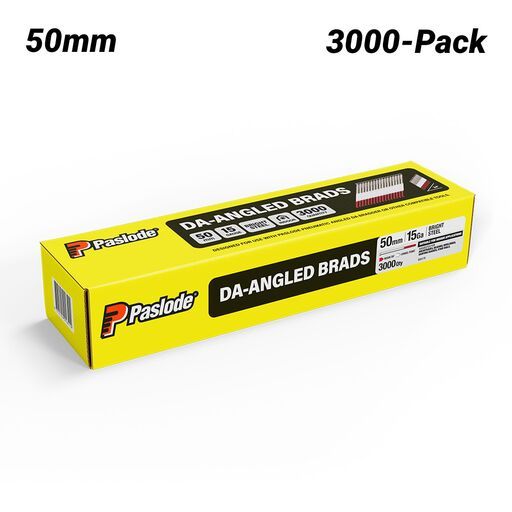 Paslode B20179 3000-Pack DA21 50mm 15 Gauge Bright Brad Nails