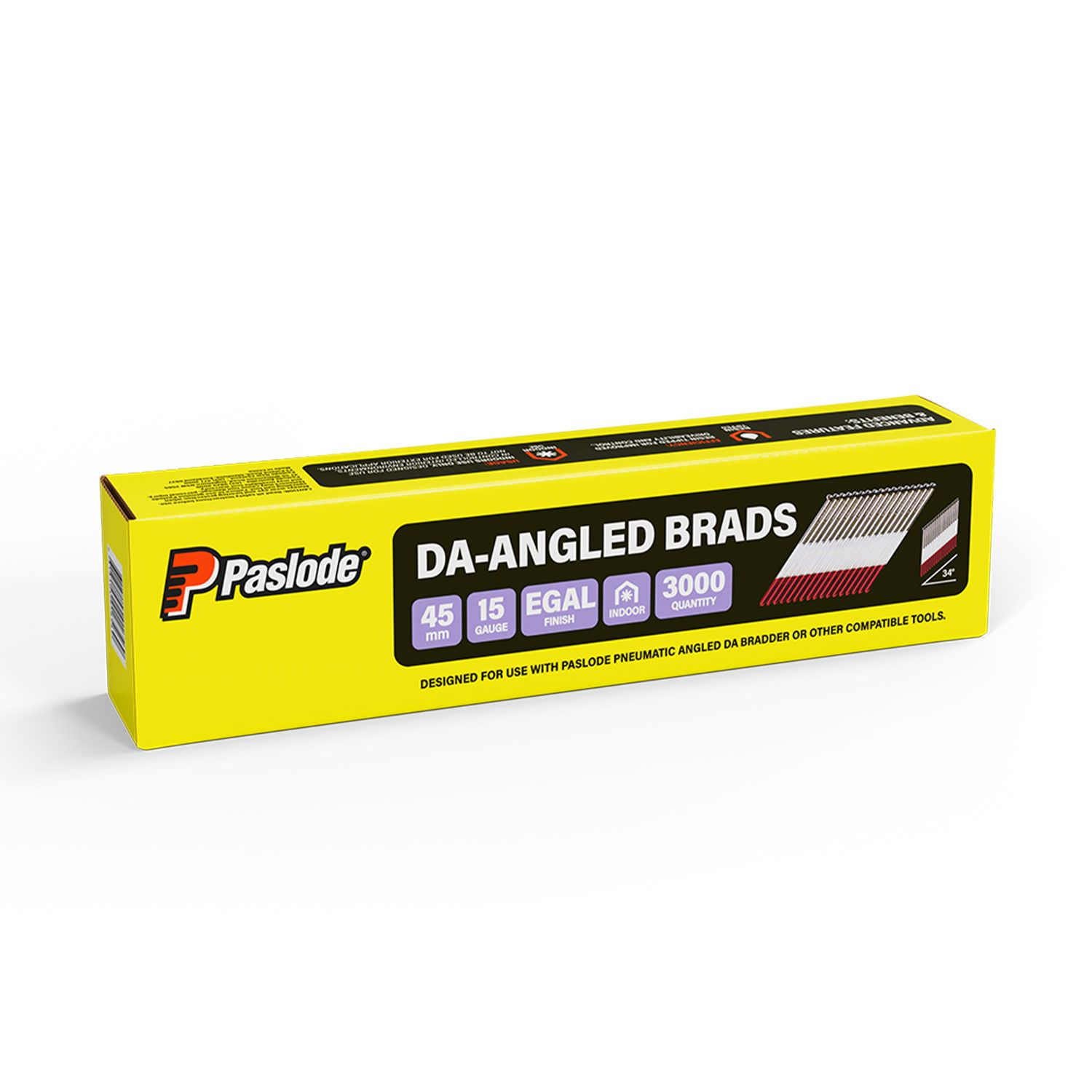 Paslode B20194 3000-Pack DA19 45mm 15 Gauge Electro Galvanised Brad Nails – image 5
