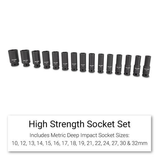 Daytona DMDS30 30pce 1/2" Drive Standard & Deep Impact 10-32mm Metric Socket Set – image 5