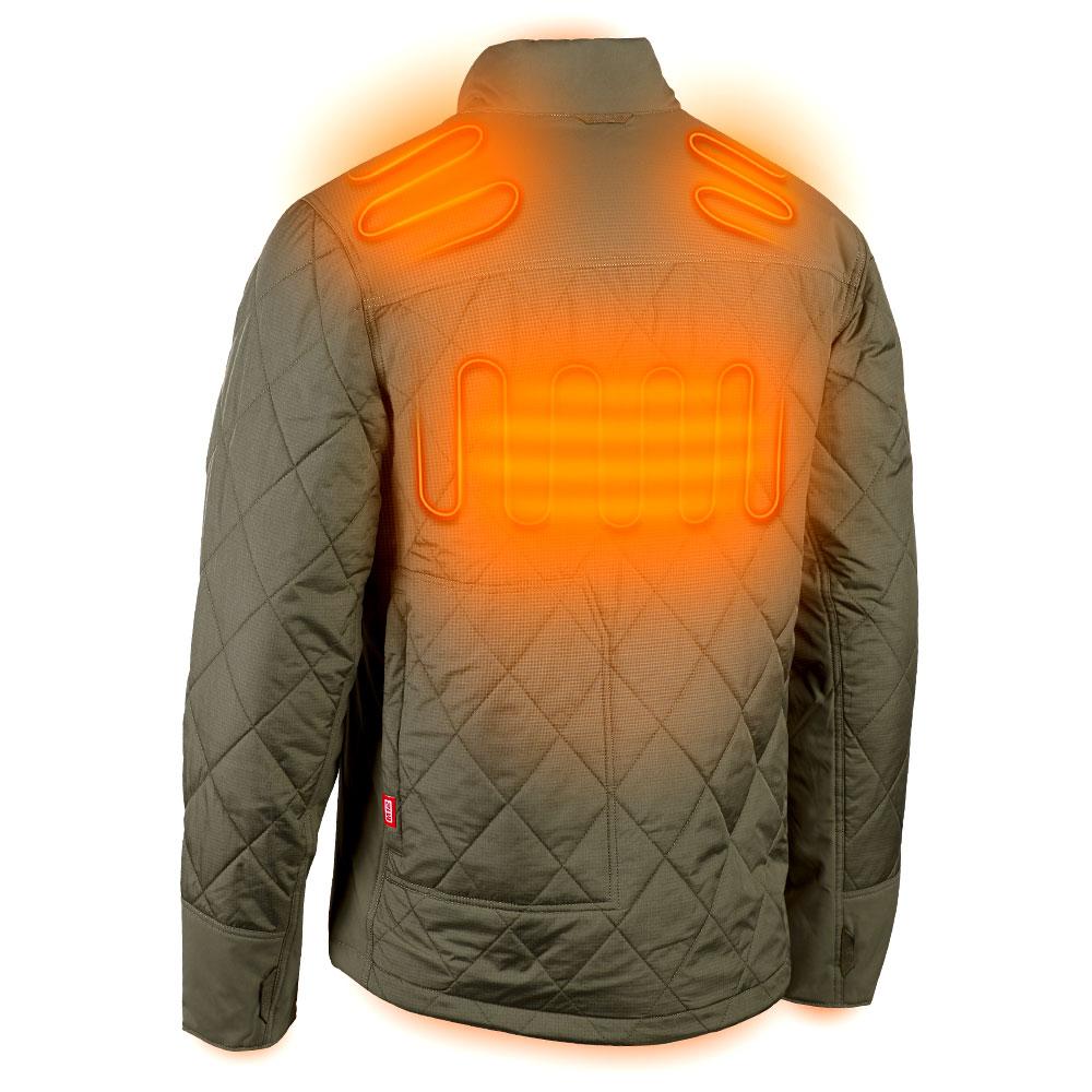 Milwaukee M12HJMOGX0XL 12V Liion Cordless AXIS Olive Green Heated