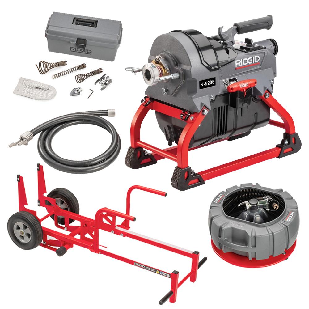 Ridgid K5208 (64688) Drain Cleaner Machine with C11 Cables, Carrier