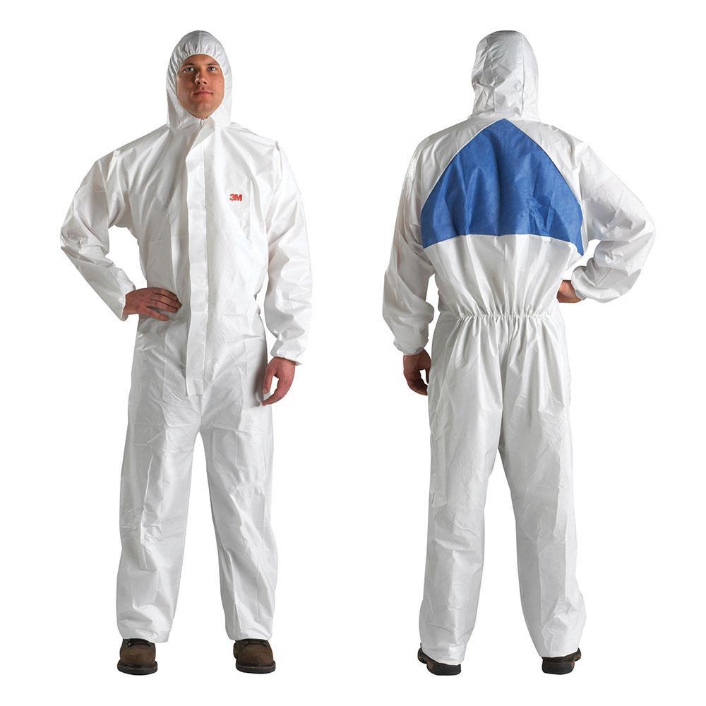 3M 7100040416 (UU001501574) Protective Coverall 4540+ Type 5/6 White and Blue - Size L – image 2