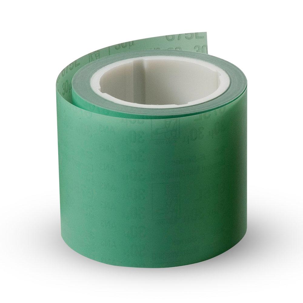 3M 60440124836 101mm x 15.2m 30 Micron Diamond Microfinishing Film Rolls - Green – image 1