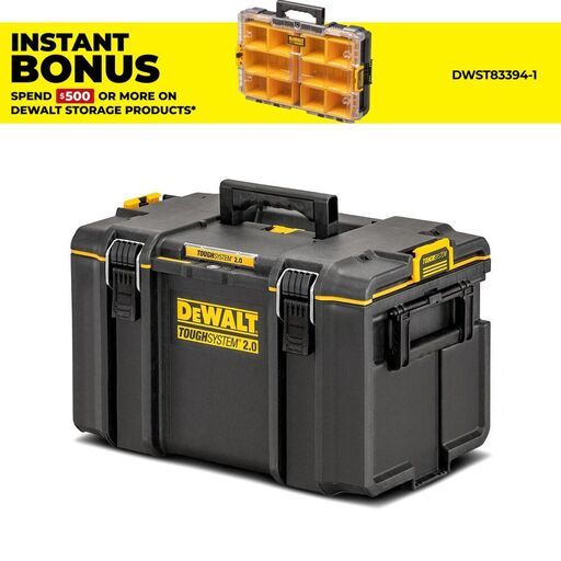 DeWalt DWST83342-1 TOUGHSYSTEM 2.0 DS400 Large Stackable Storage Tool Box