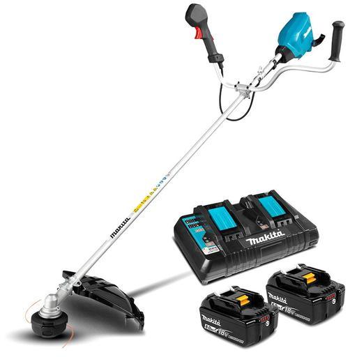 Makita DUR369APG2 36V (18V x 2) 6.0Ah Li-ion Cordless Brushless U-Handle Line Trimmer Combo Kit