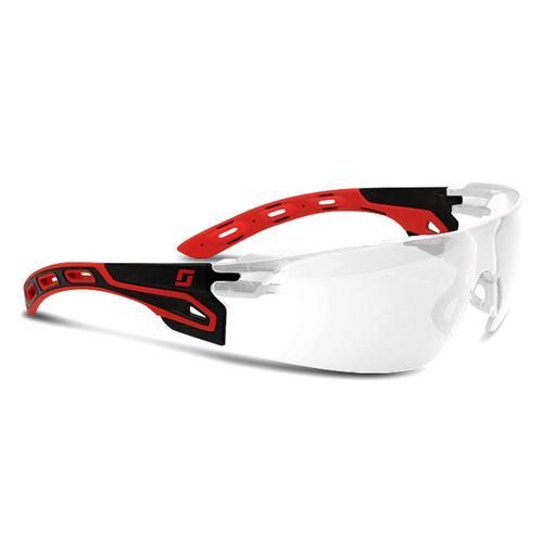 3M AT010657693 (S9151) Helios Black & Red Vented & Pillow Padded Clear Lens Safety Glasses