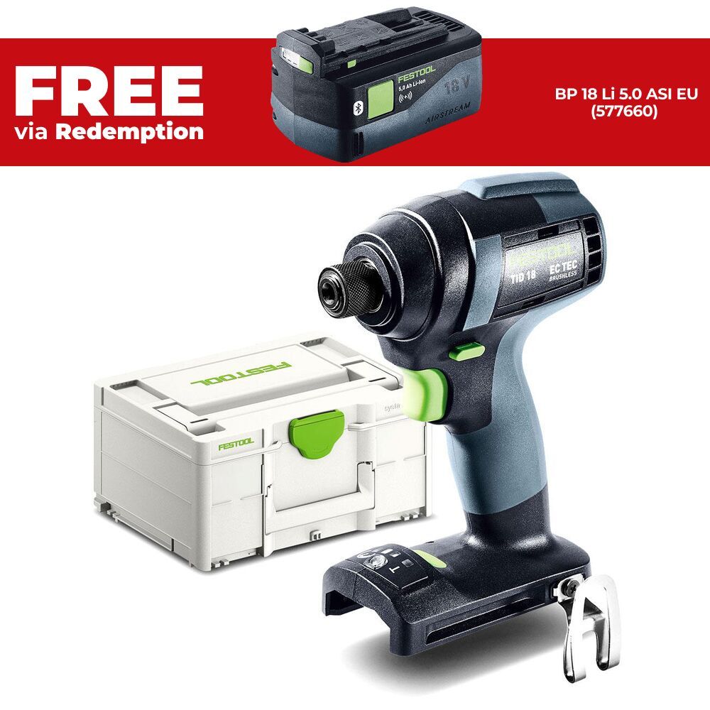 Festool TID 18-Basic (576481) 18V Li-ion Cordless Brushless Impact Driver Drill - Skin Only – image 1