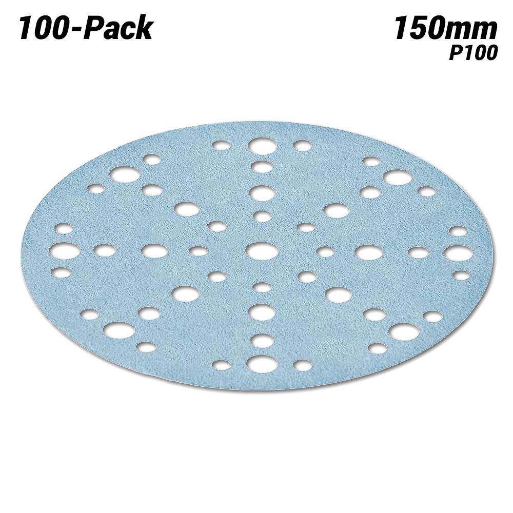 Festool STF D150/48 P100 GR/100 (575163) 100-Pack 150mm (6") 48 Hole P100 Grit Granat Abrasive Discs – image 1