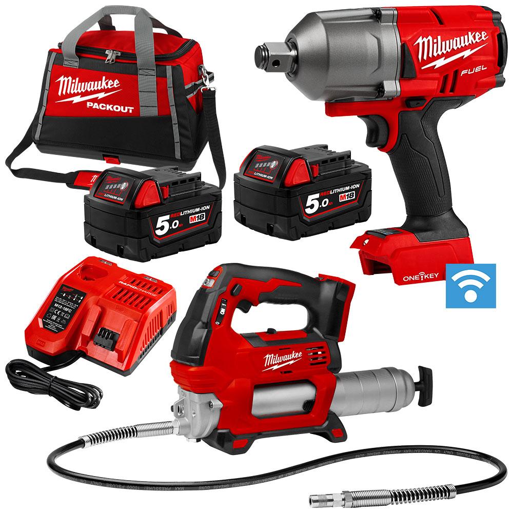 Milwaukee M18FPP2F2 502P 18V 5.0Ah Li ion Cordless 2pce Combo Kit