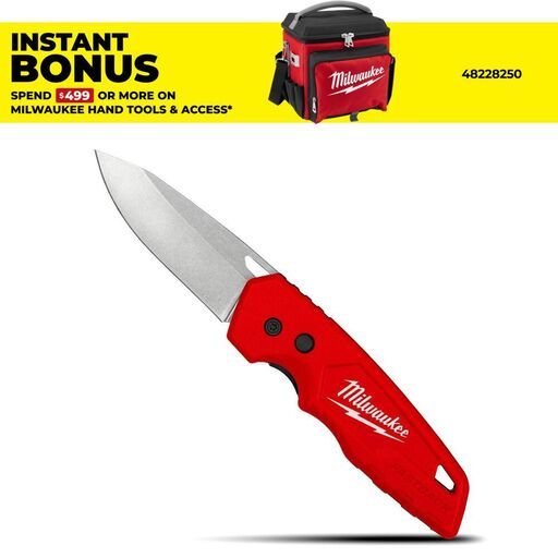 Milwaukee 48221520 FASTBACK Smooth Blade Folding Knife