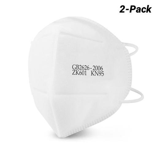 Health ZK601 2-Pack KN95 FFP2 Flat Fold Disposable Respirator Mask KN95/FFP2