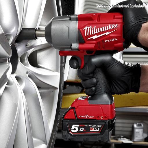 Milwaukee M18ONEFHIWF12E-0 18V Li-ion Cordless Fuel ONE-KEY 1/2" Extended Anvil High Torque Impact Wrench - Skin Only – image 8