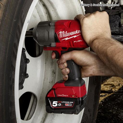 Milwaukee M18ONEFHIWF12E-0 18V Li-ion Cordless Fuel ONE-KEY 1/2" Extended Anvil High Torque Impact Wrench - Skin Only – image 5