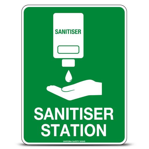 Uniform Safety Signs 5904MP 300mm x 225mm Poly Sanitiser Station Sign – image 2
