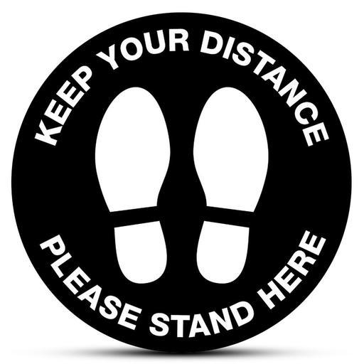 Uniform Safety Signs 5911FG 400mm Keep Your Distance Please Stand Here Anti-Slip Floor Graphic – image 2